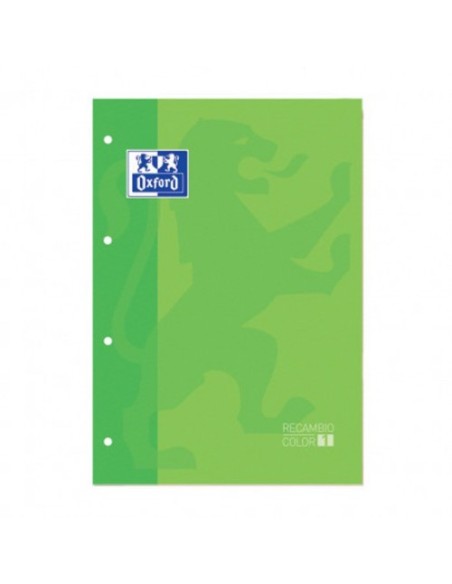BLOC ENCOLADO COLOR 1 TAPA BLANDA A4+ 80 HOJAS 5X5 COLOR VERDE MANZANA OXFORD 400123674 (x5 unidades)
