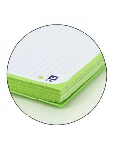 BLOC ENCOLADO COLOR 1 TAPA BLANDA A4+ 80 HOJAS 5X5 COLOR VERDE MANZANA OXFORD 400123674 (x5 unidades) 2