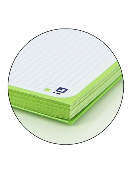 BLOC ENCOLADO COLOR 1 TAPA BLANDA A4+ 80 HOJAS 5X5 COLOR VERDE MANZANA OXFORD 400123674 (x5 unidades)
